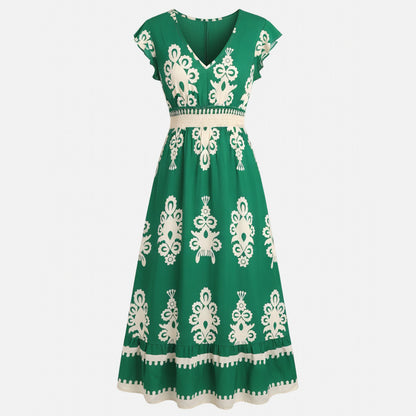 Robe trapèze femme en coton léger pour le printemps