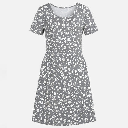 Robe femme coton fleurie été bohème robe vacances fluide élégante
