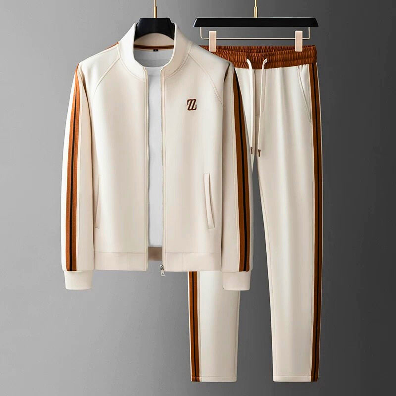Ensemble De Survêtement Zippé 2 Pièces Pour Homme | Manches Longues