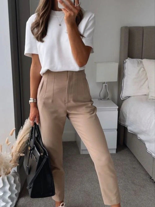 Pantalon Fuselé Élégant Pour Femme | Taille Haute