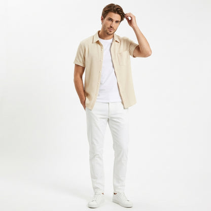Chemise manches courtes en coton pour le printemps été
