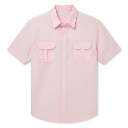 Chemise homme manches courtes en coton léger pour le printemps été