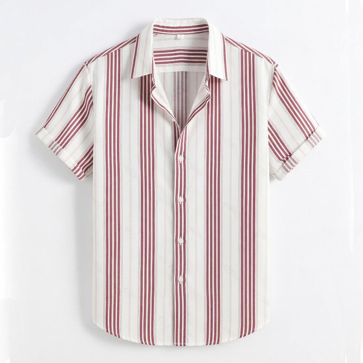 Chemise homme manches courtes rayée en coton pour le printemps été
