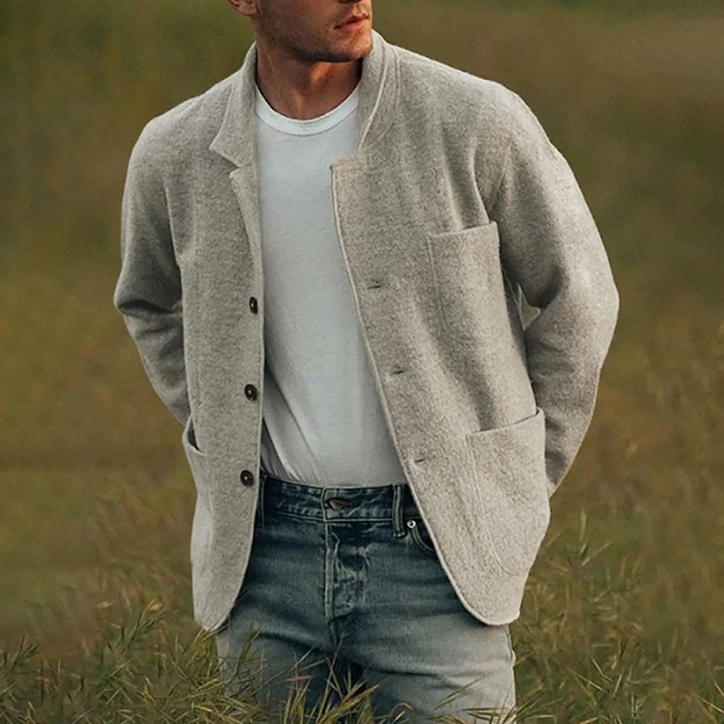 Blazer Classique Avec Poches Pour Homme | Fermeture Boutonnée