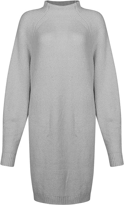 Robe Tricotée Pour L'hiver | Col Roulé