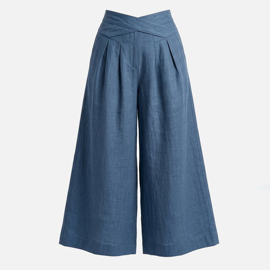 Pantalon femme lin printemps été pantalon large femme taille haute