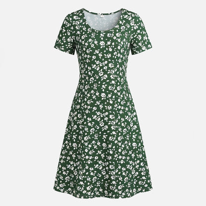Robe femme coton fleurie été bohème robe vacances fluide élégante