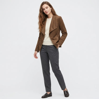 Veste femme coton printemps automne veste ouverte femme manches longues