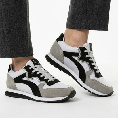 Baskets femme cuir vintage printemps été chaussures sport lacets semelle souple