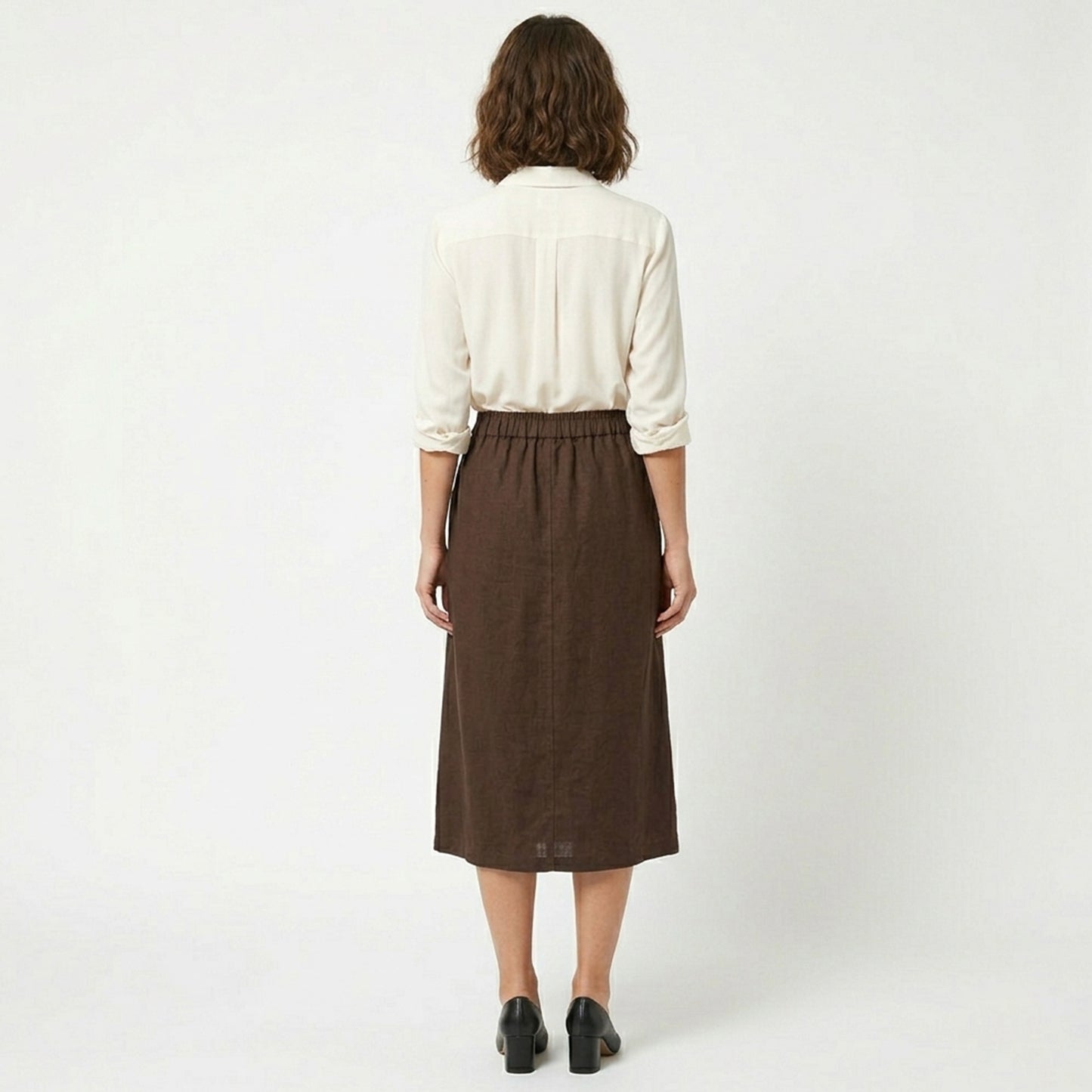 Jupe femme lin printemps été ample vintage décontractée légère