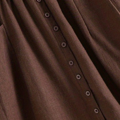 Jupe femme lin printemps été ample vintage décontractée légère