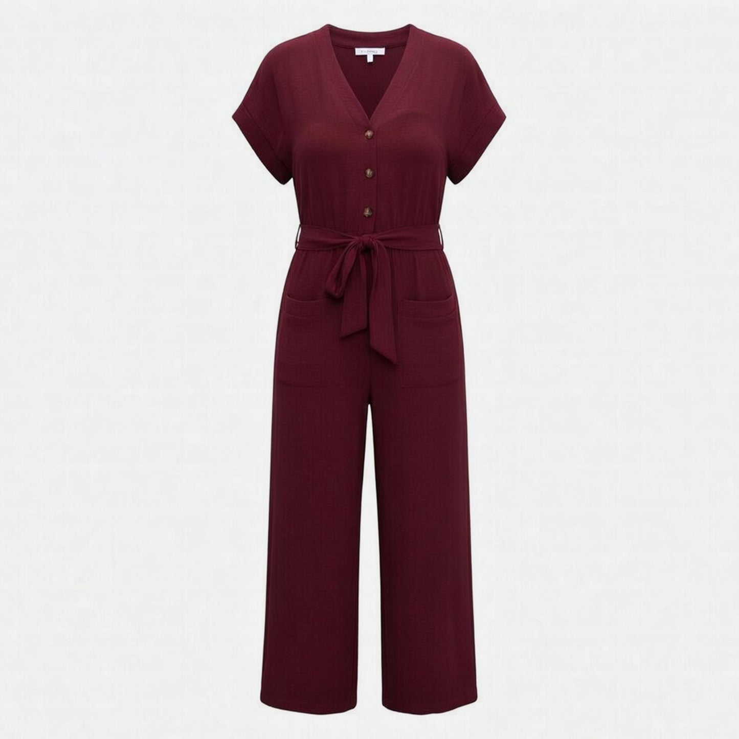 Pantalon homme coton élégant taille haute boutons devant printemps-été