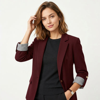 Blazer femme coton printemps automne veste blazer femme élégante