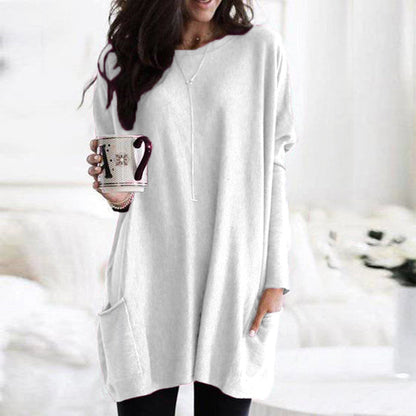 Pull Tunique Oversize Avec Poches Pour Femme | Hiver