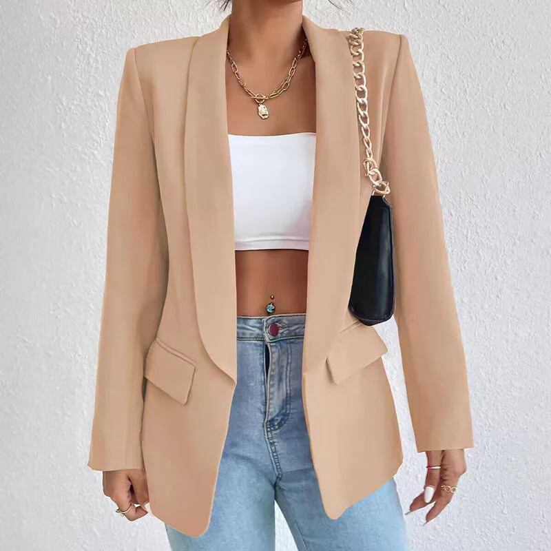 Blazer Ouvert Sur Le Devant Avec Revers Crantés Pour Femme | Habillé