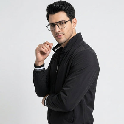 Veste homme col baseball en coton léger pour le printemps et l’automne