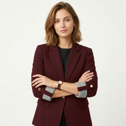 Blazer femme coton printemps automne veste blazer femme élégante