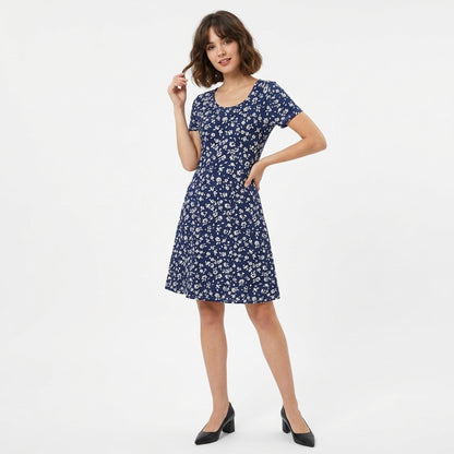 Robe femme coton fleurie été bohème robe vacances fluide élégante