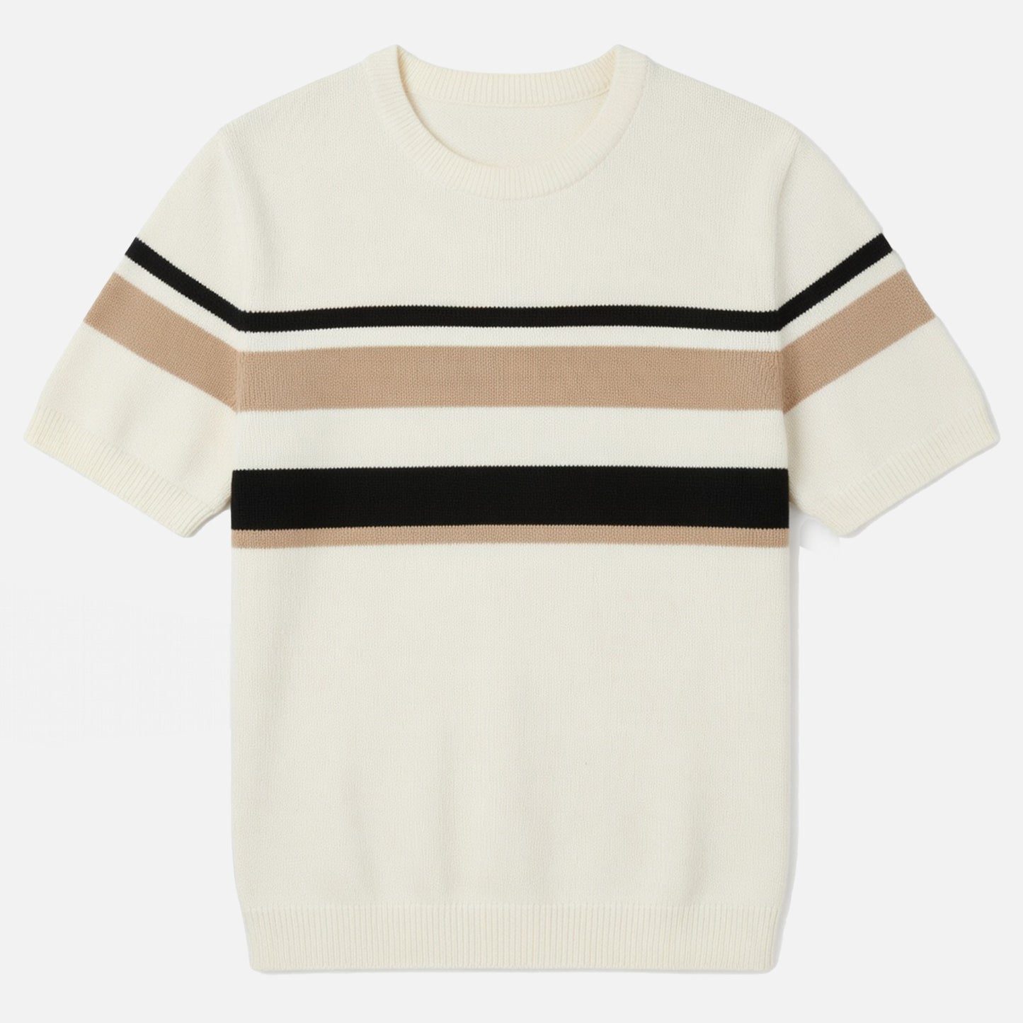 T-shirt homme manches courtes en maille coton pour le printemps été