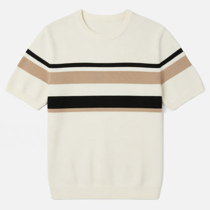 T-shirt homme manches courtes en maille coton pour le printemps été