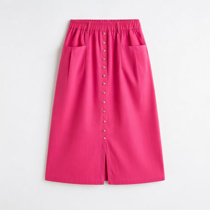 Jupe femme lin printemps été ample vintage décontractée légère