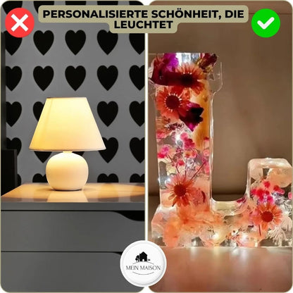 Lampe Fleur En Résine | Lettres Décoratives