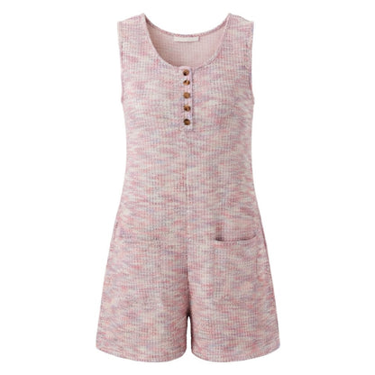 Combinaison femme coton été combinaison décontractée sans manches femme