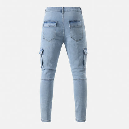 Jean homme coton denim printemps automne jean slim homme pantalon denim casual