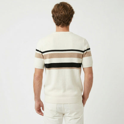 T-shirt homme manches courtes en maille coton pour le printemps été