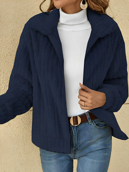 Veste Teddy À Col Montant Pour Femme | Décontractée