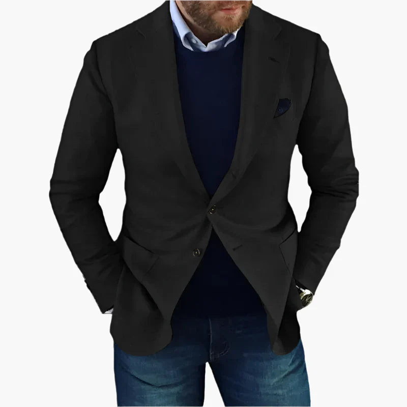 Blazer Boutonné À Manches Longues Pour Homme | Avec Poche