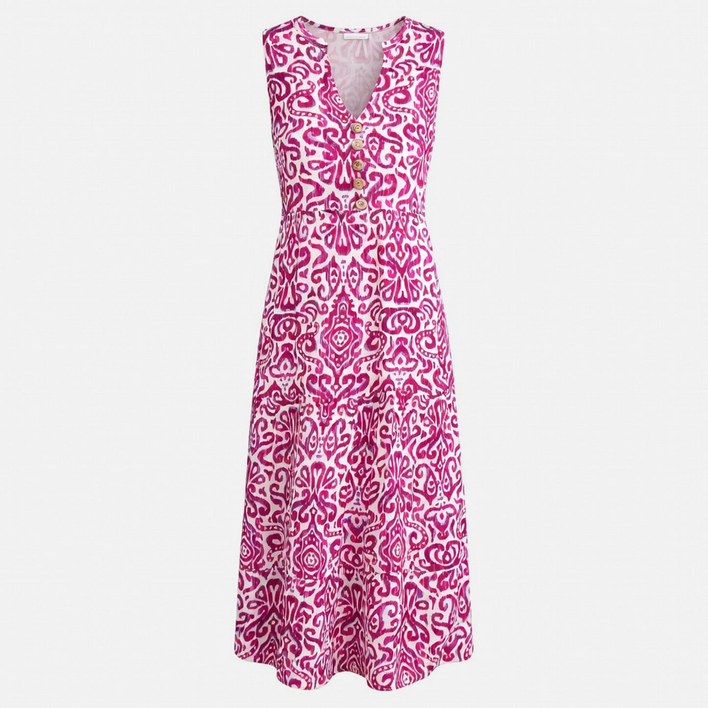 Robe femme en coton sans manches col V été robe vacances