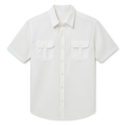 Chemise homme manches courtes en coton léger pour le printemps été
