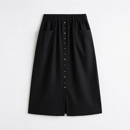 Jupe femme lin printemps été ample vintage décontractée légère