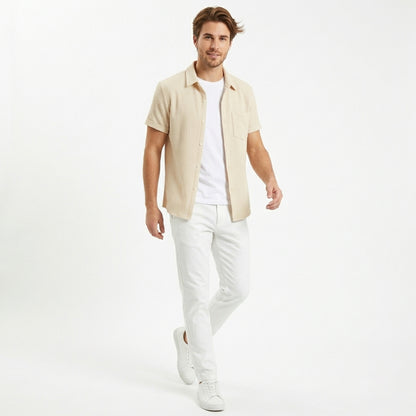 Chemise manches courtes en coton pour le printemps été