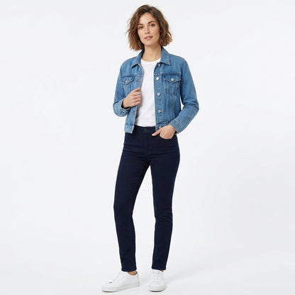 Veste en jean femme manches longues printemps coton