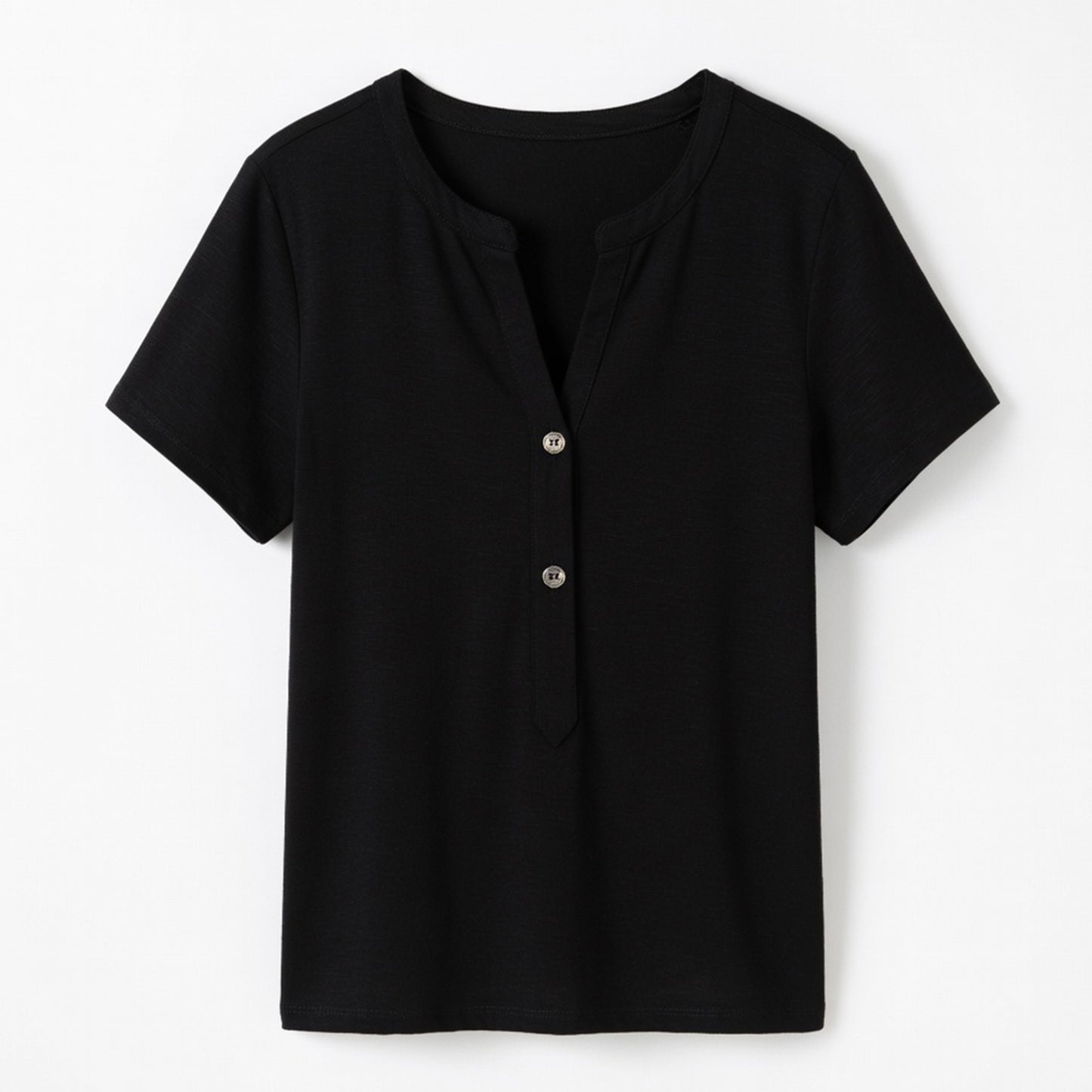 Chemisier femme col V élégant coton printemps