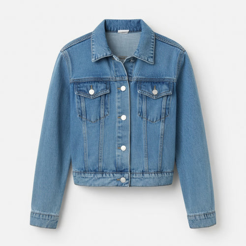 Veste en jean femme manches longues printemps coton