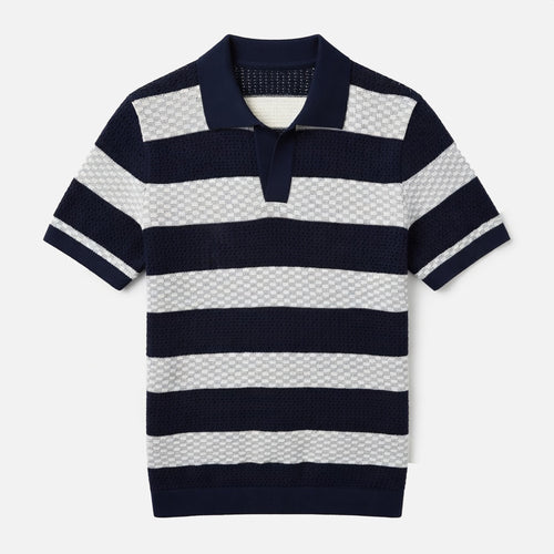 T-shirt homme en maille coton à ourlet régulier pour le printemps