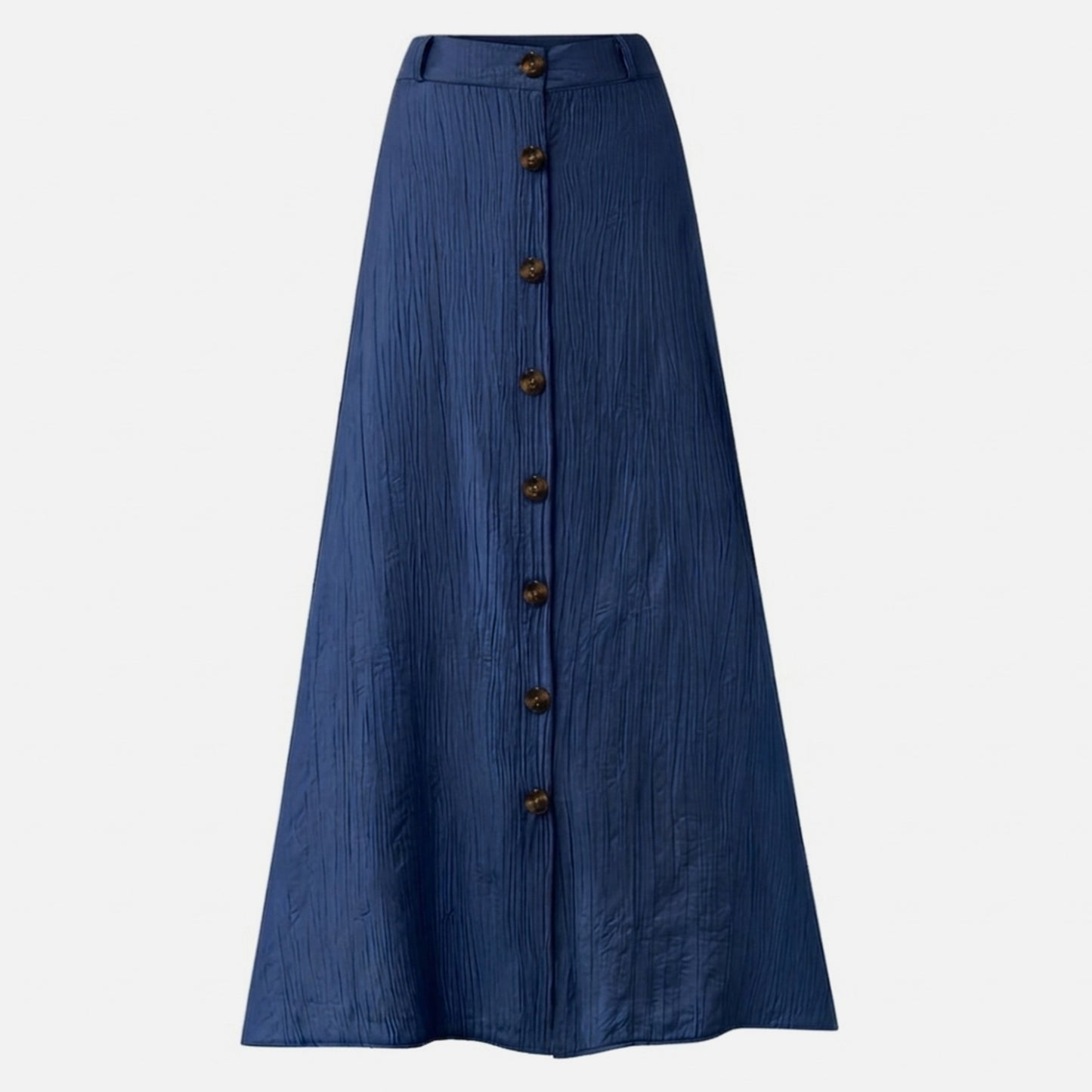 Jupe midi femme coton été fendue ligne A taille haute