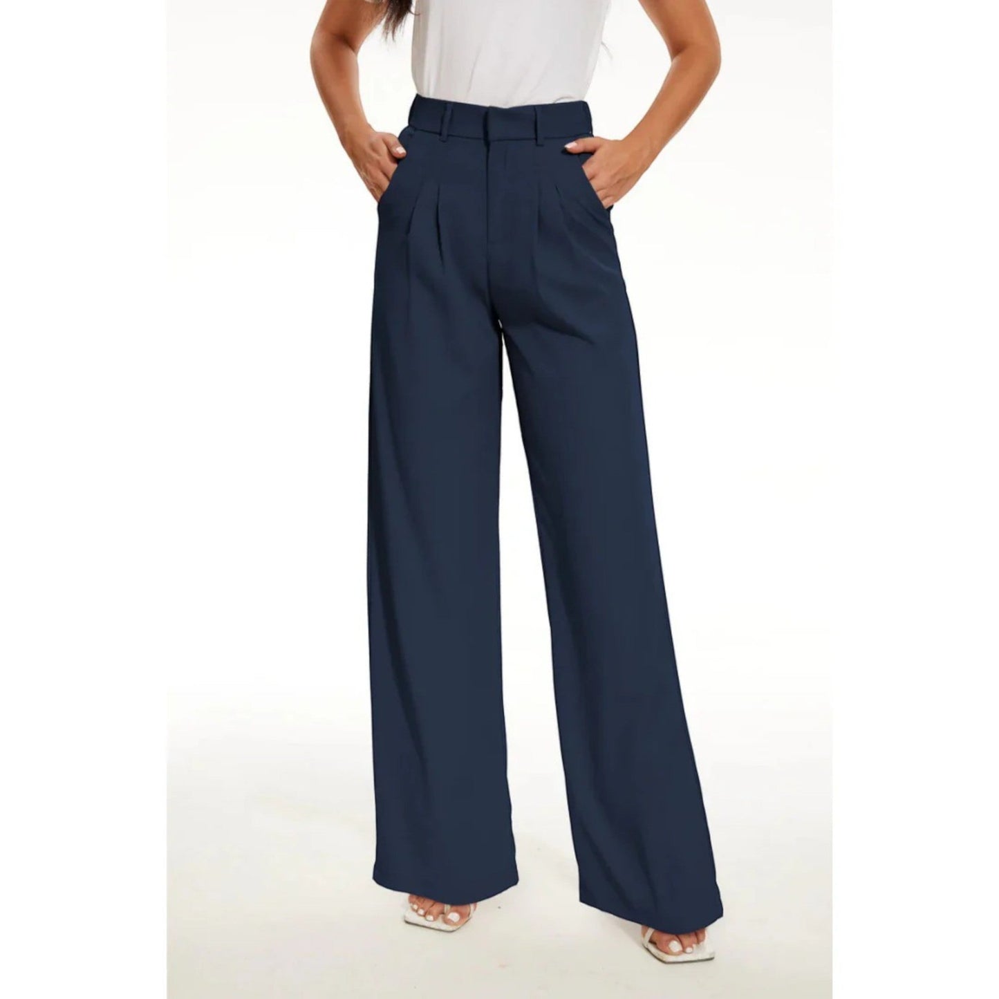Liora | Pantalon Décontracté À Jambes Larges Pour Femme | Taille Haute