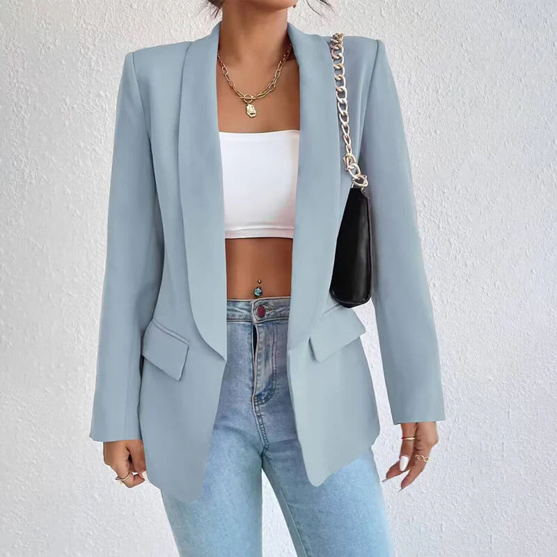 Blazer Ouvert Sur Le Devant Avec Revers Crantés Pour Femme | Habillé