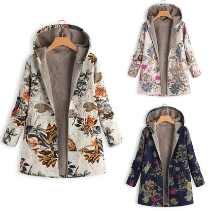 Veste À Capuche À Motifs Pour Femme | Hiver
