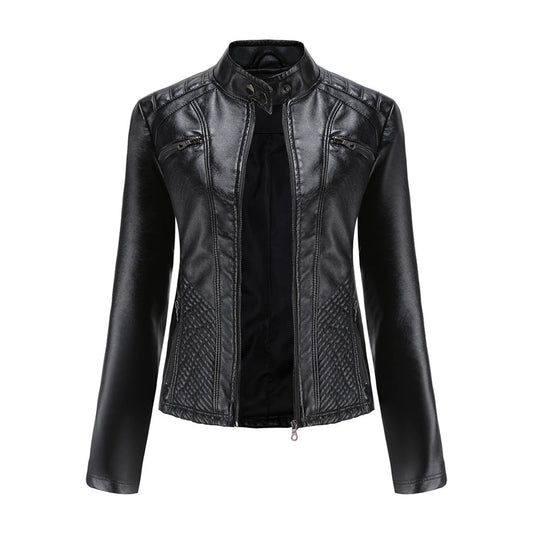 Veste En Cuir Tendance Pour Femme | Fermeture Éclair
