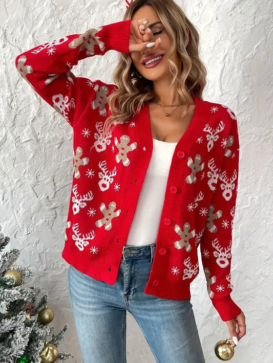 Cardigan Femme Festif – Douillet avec Motifs de Noël 0