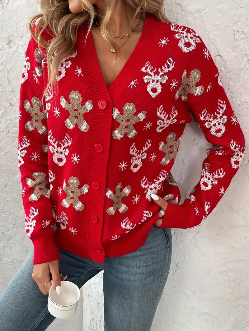 Cardigan Femme Festif – Douillet avec Motifs de Noël 1