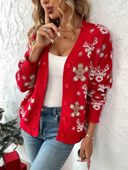 Cardigan Femme Festif – Douillet avec Motifs de Noël 4