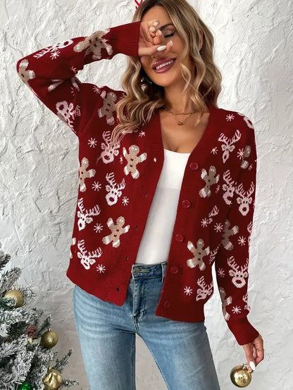 Cardigan Femme Festif – Douillet avec Motifs de Noël 5