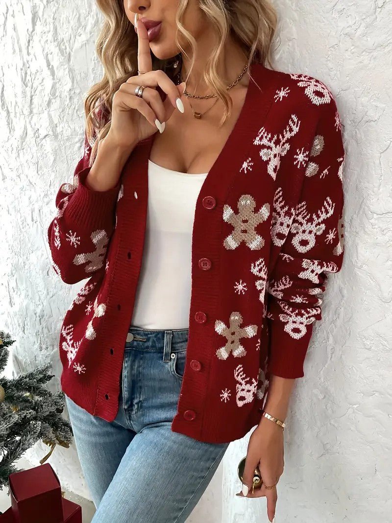 Cardigan Femme Festif – Douillet avec Motifs de Noël 8
