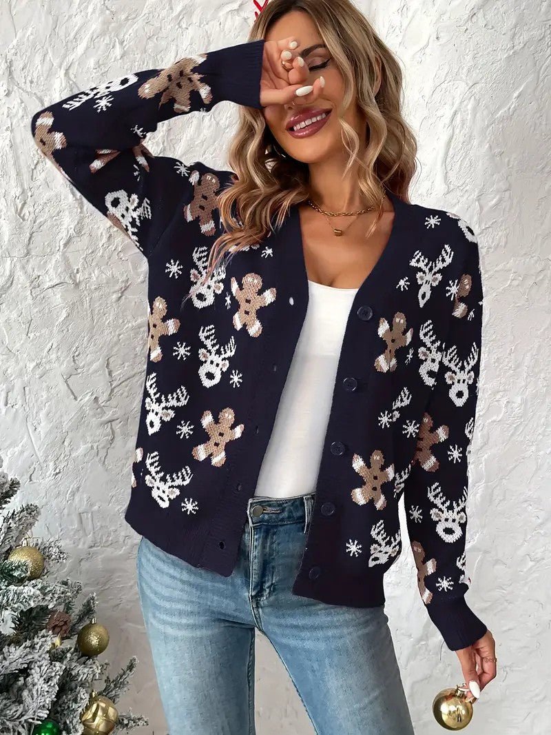 Cardigan Femme Festif – Douillet avec Motifs de Noël 9